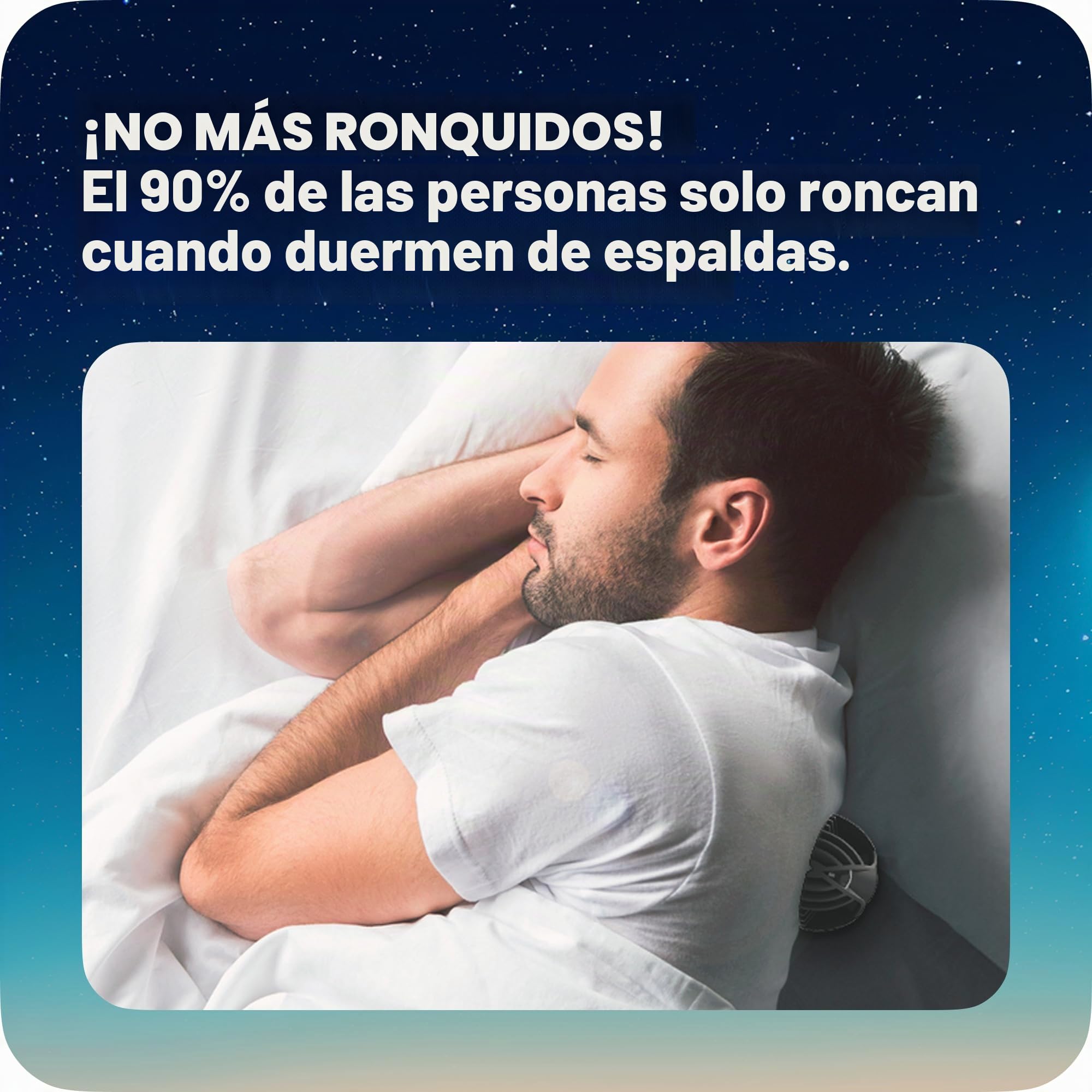 Balón para postura de sueño lateral, Calma Clip v2 por Whole Nights, ayuda para dormir para ronquidos de espalda, dispositivo antirronquidos, se fija a cualquier ropa y te mantiene en una posición