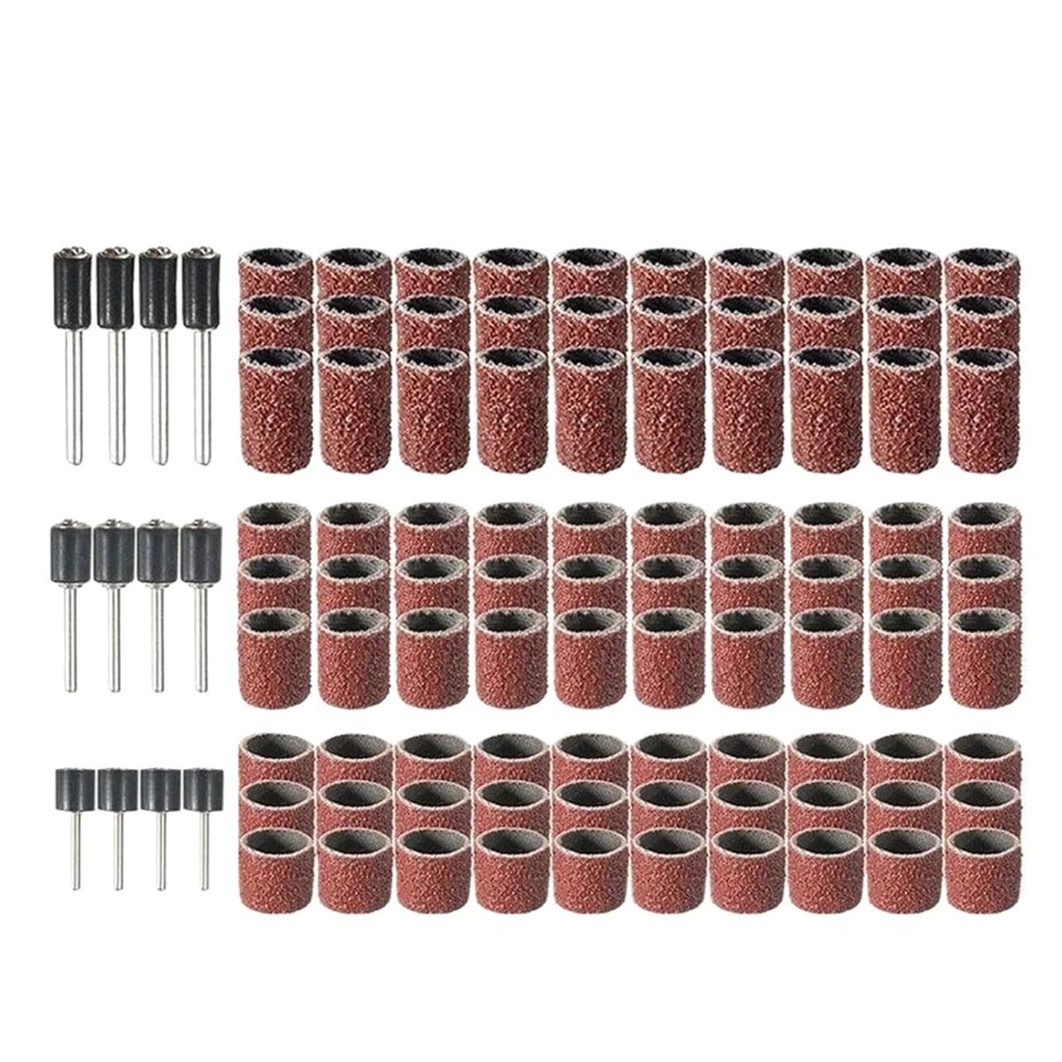 102/132pcs Sanding Drum Set Sanding Bands with Sanding Mandrels for Nail Accessories(102pcs Set)
