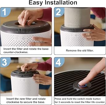 FY0194/30 Replacement Filter Compatible with Philips 800 Series AC0820/AC0819/AC0830 3-in-1 True Activated Carbon Removes 99.97% of Pollutants, 2 Pack (FY0194/30)