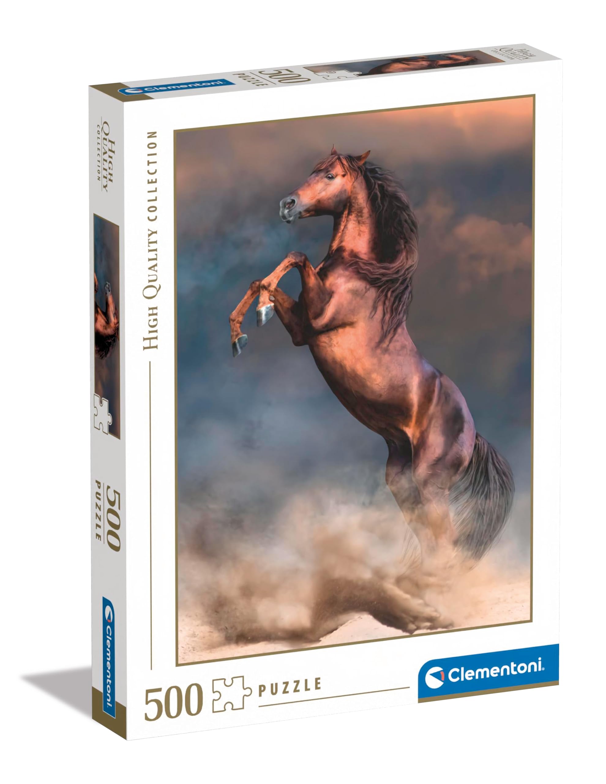 Clementoni Jigsaw Puzzle Collection - Wild Red Stallion 500 Pieces - Puzzle For Adults 14-99 Years, Gift For Men/Women, Animal, Realistic, Made In Italy, 35521