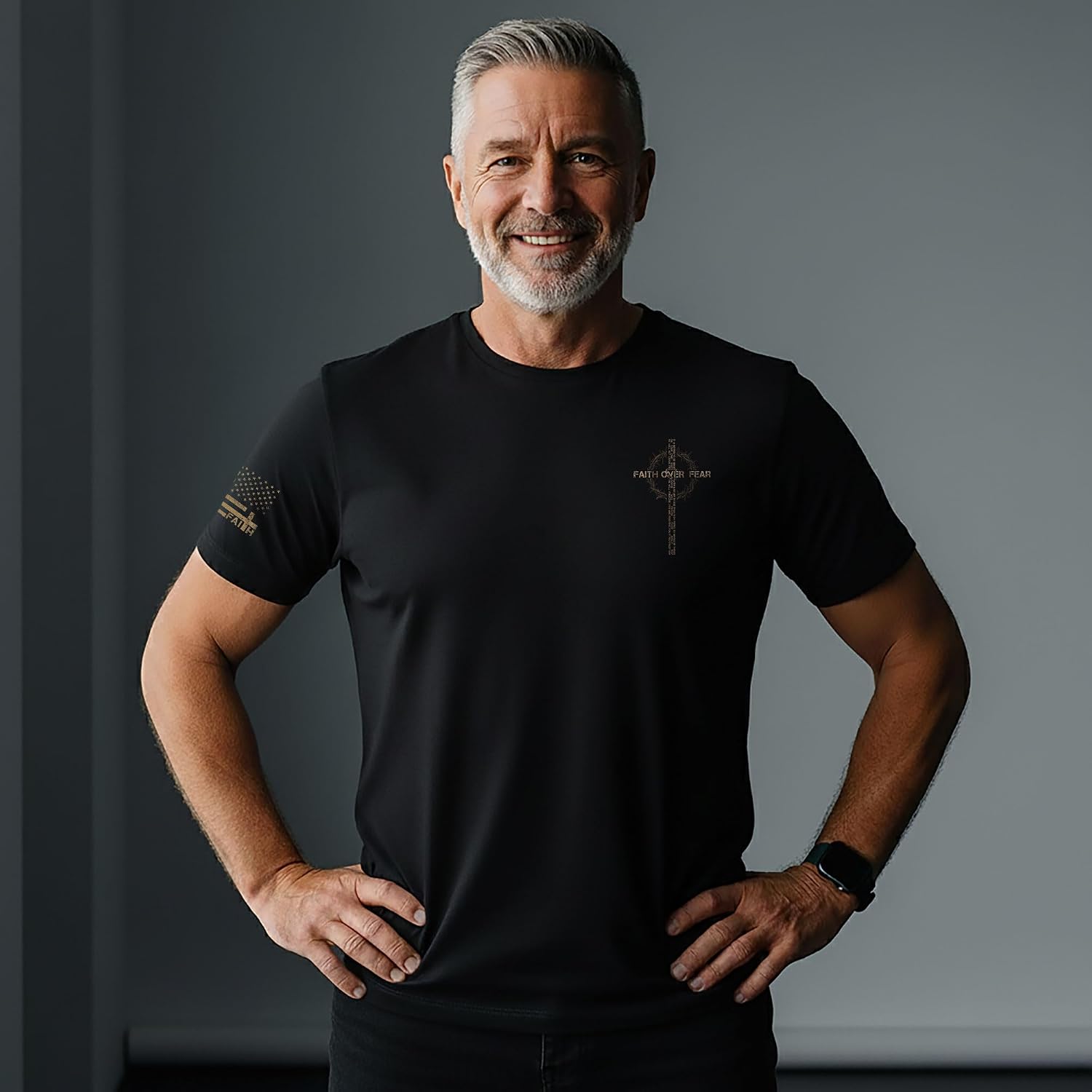 Faith Over Fear Shirt, Jesus Shirts for Men, Jesus Tshirt, Christian Shirts for Men, Cross Shirt