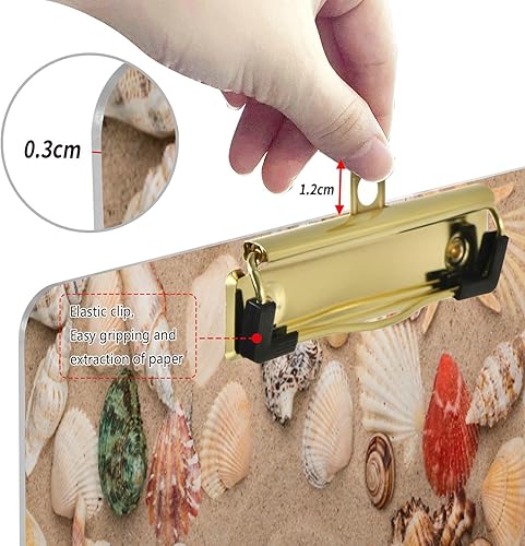 Miniatura 4 de Portapapeles acrílico personalizado, añade tu texto, portapapeles de tamaño carta A4 únicos con clip de perfil bajo, clip dorado de 12 x 9 pulgadas,