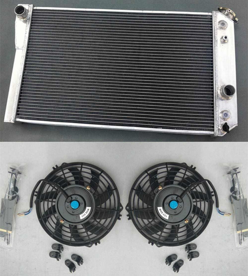 Aluminum radiator & fan for Chevrolet Chevy S10 (W/ V8 Conversion) AT/MT 1982-2002