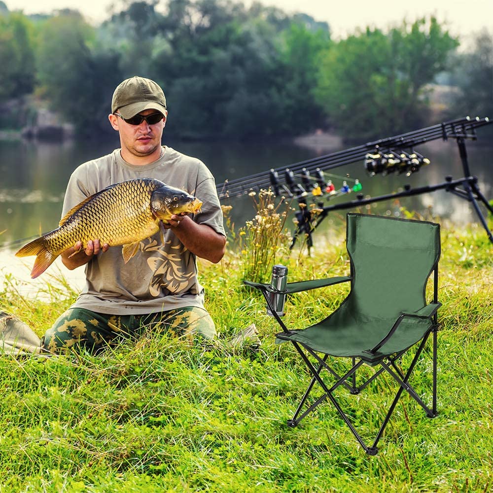 Zorzel Camping Chairs, Lightweight Portable Camp Chair with Cup Holder