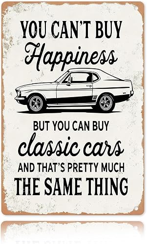 CrazySign Car Quote Metal Sign: A Funny Gift for Classic Car Enthusiasts