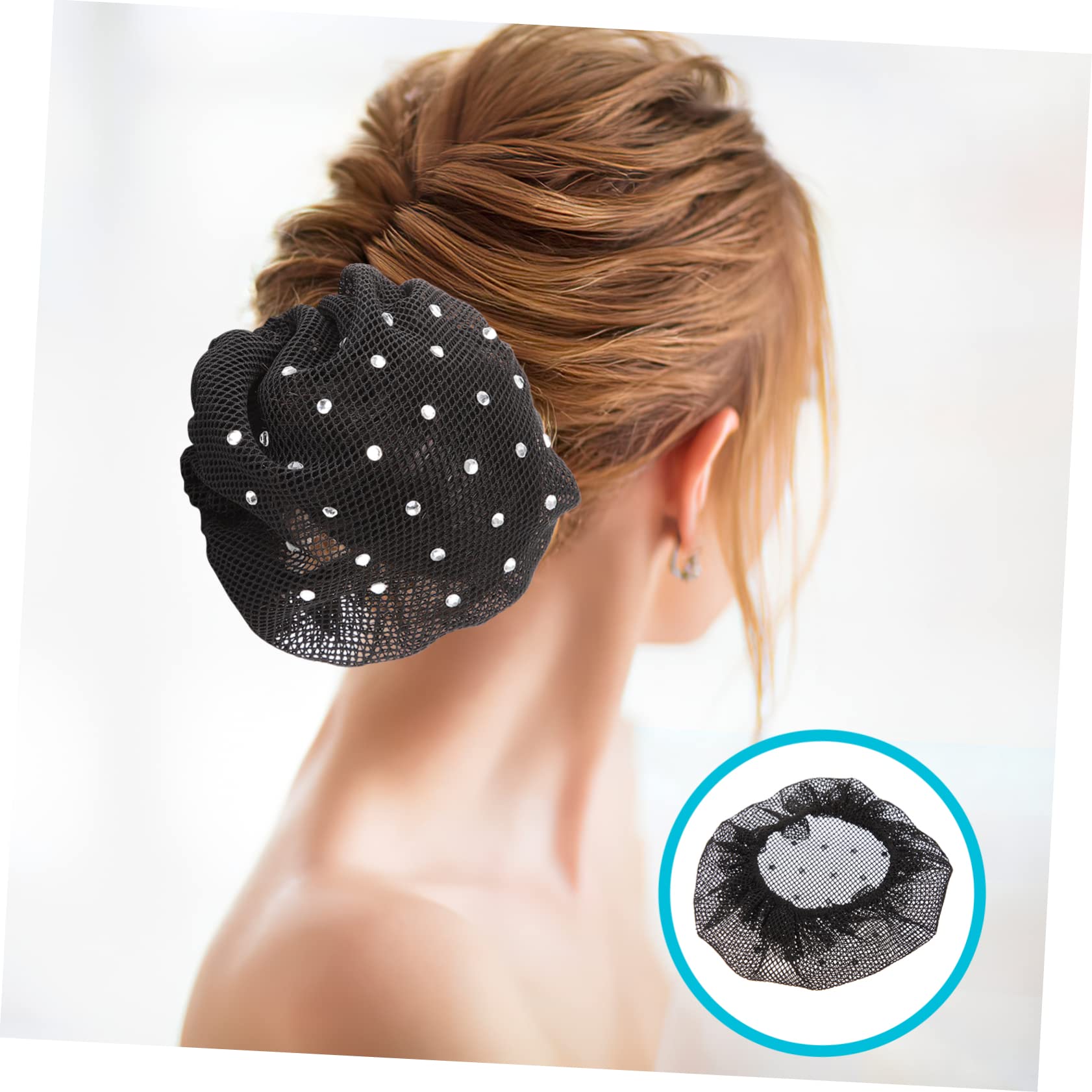 FRCOLOR 24 Pz cerchietto per Da donna accessorio per per retine per chignon rete copri chignon barrette hair pin hair bow del panino retina da balletto poliestere