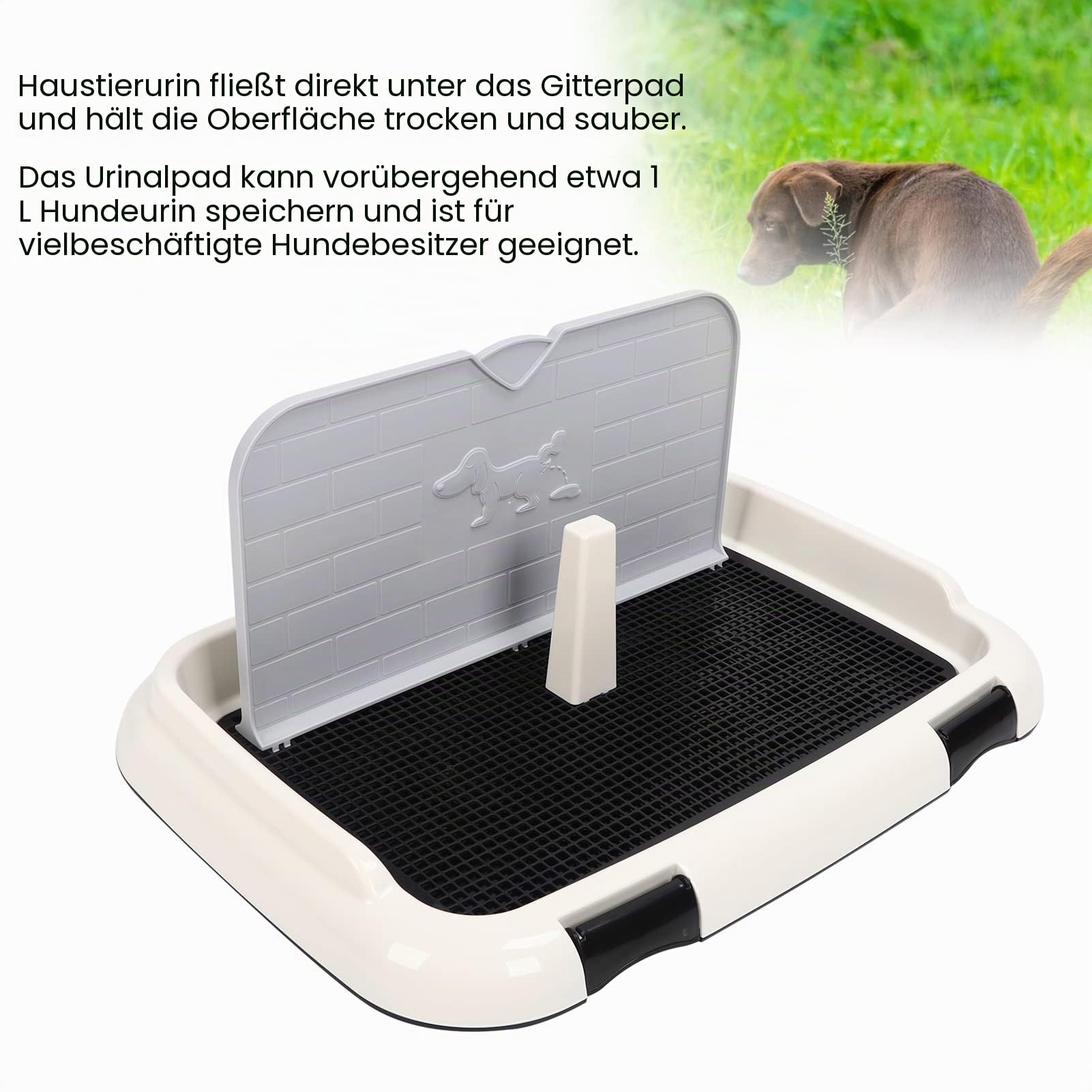Hundetoilette Hundetoilette Für Kleine Hunde Welpentoilette Hunde Toilette Welpentoilette Für Kleine Hunde,Schwarz Hundetöpfchen Bodenschutz Kunststoff für das Training für Hunde