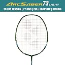 YONEX Carbon Graphite Badminton Racquet Arcsaber 73Light Leaf Green G4 5U gallery image
