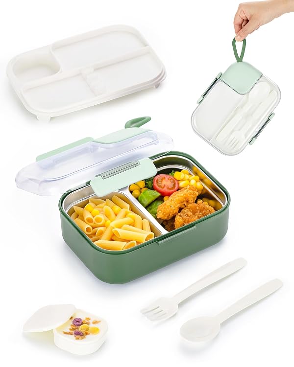Lille Home 750ml/25oz Meal Prep Lunch Box Stainless Steel Bento Box by Lille Home - Used condition - US$20.26