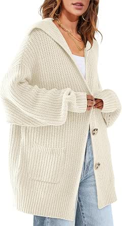 Ebossy Women's Oversized Stripe Button-Down Shirt Dress - Long Sleeve, Loose Fit Maxi Dress, 100% Cotton (Plus Size Available)