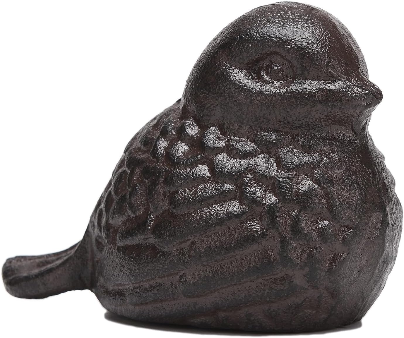 BRASSTAR Cast Iron Cute Fat Bird Statue Farmhouse Home Garden Desktop Decor Doorstop Collectible Figurines Gift Retro Rust Color Decoration TQGJPT698