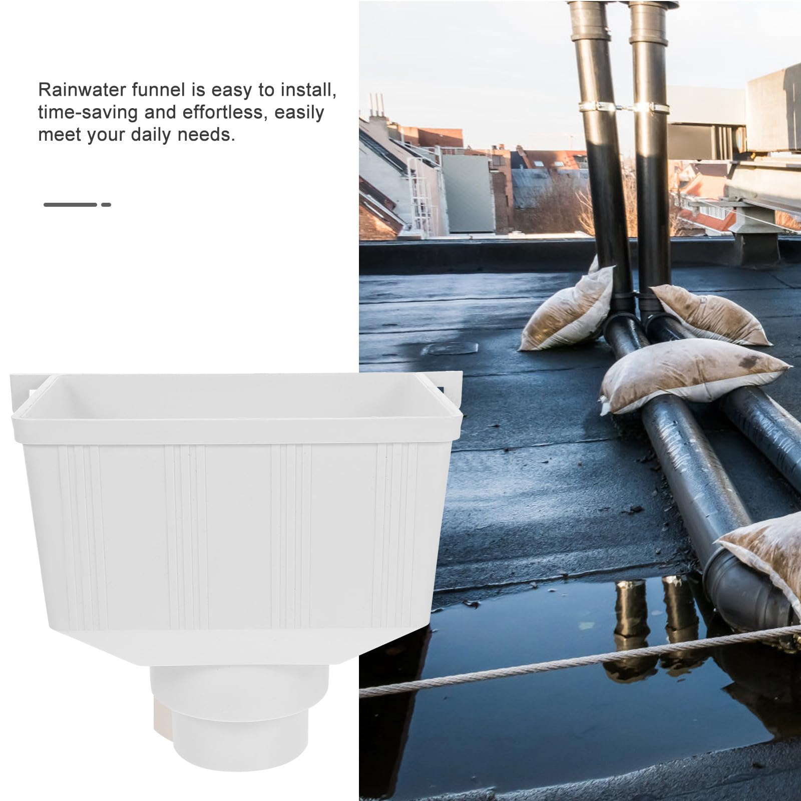 PVC Regenwassersammler Fallrohrumlenker 110mm Langlebiger Kunststoff für Dachentwässerung und Regentonnen Zubehör