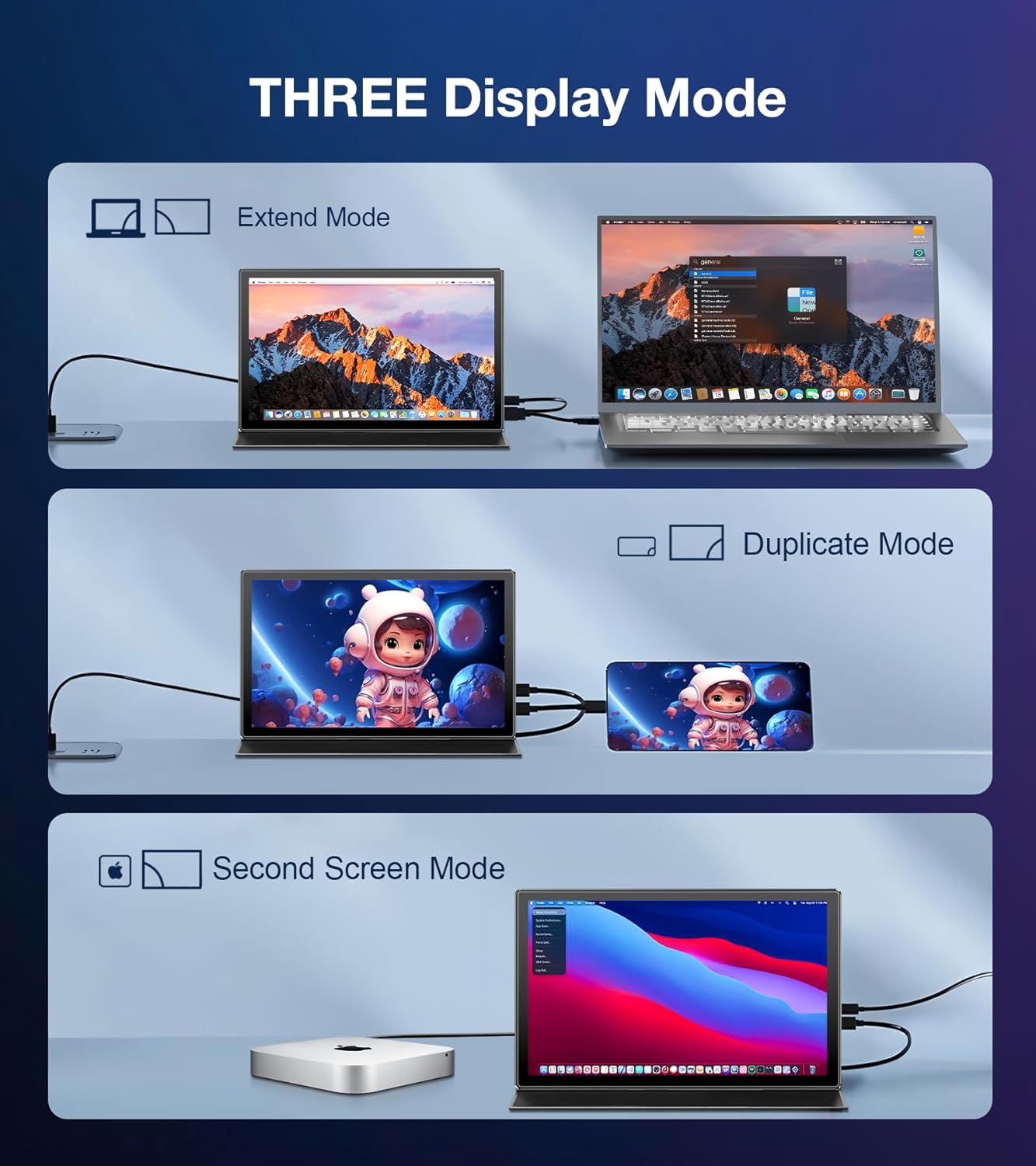 10.1 Inch FHD 1920x1200 Portable Monitor with IPS Screen Full-Featured USB-C Connection Ultra-Thin Design Compatible with Laptop, PC, Mac, Phone, PS5 with Premium Smart Case 16:10 Travel