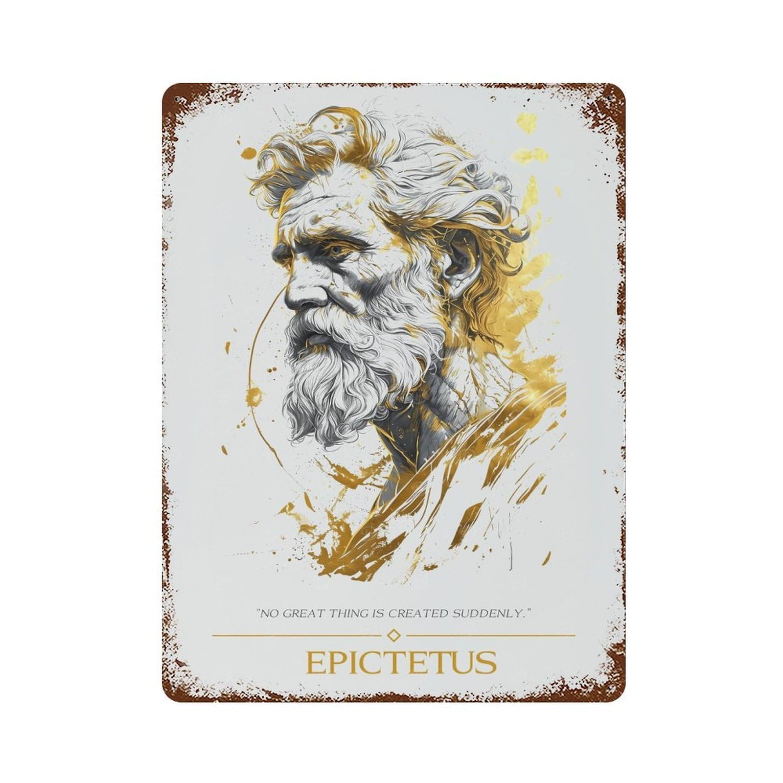 Epictecus Decorative Tin Sign 15.7"x11.8", for Bistro, Counter And Cafe Decor, Novelty Wall Decor