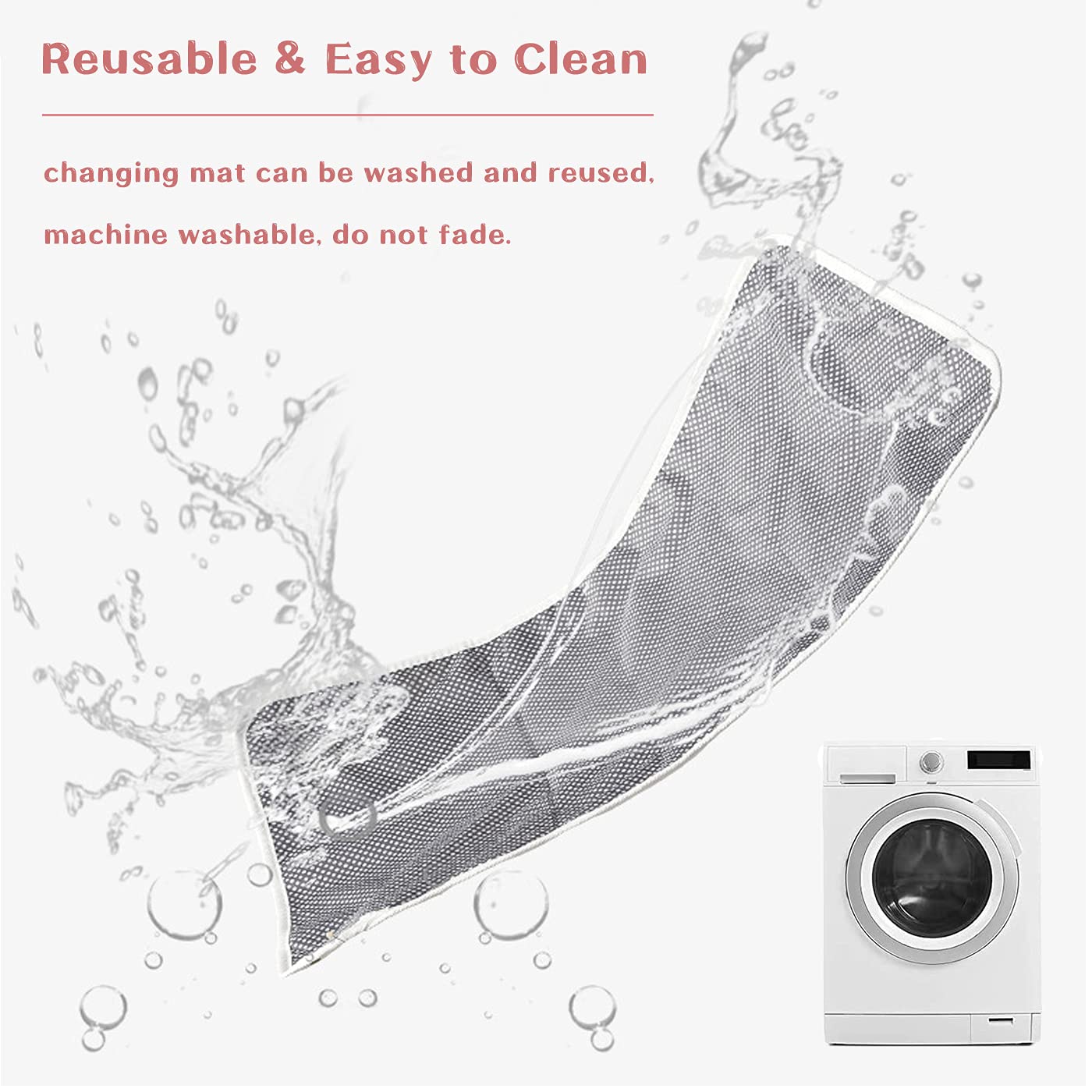 Portable Changing Mat Baby Foldable Travel Changing Mat Waterproof Infant Urinal Pad 60cm x 35cm for Travel Home Outside - Image 4