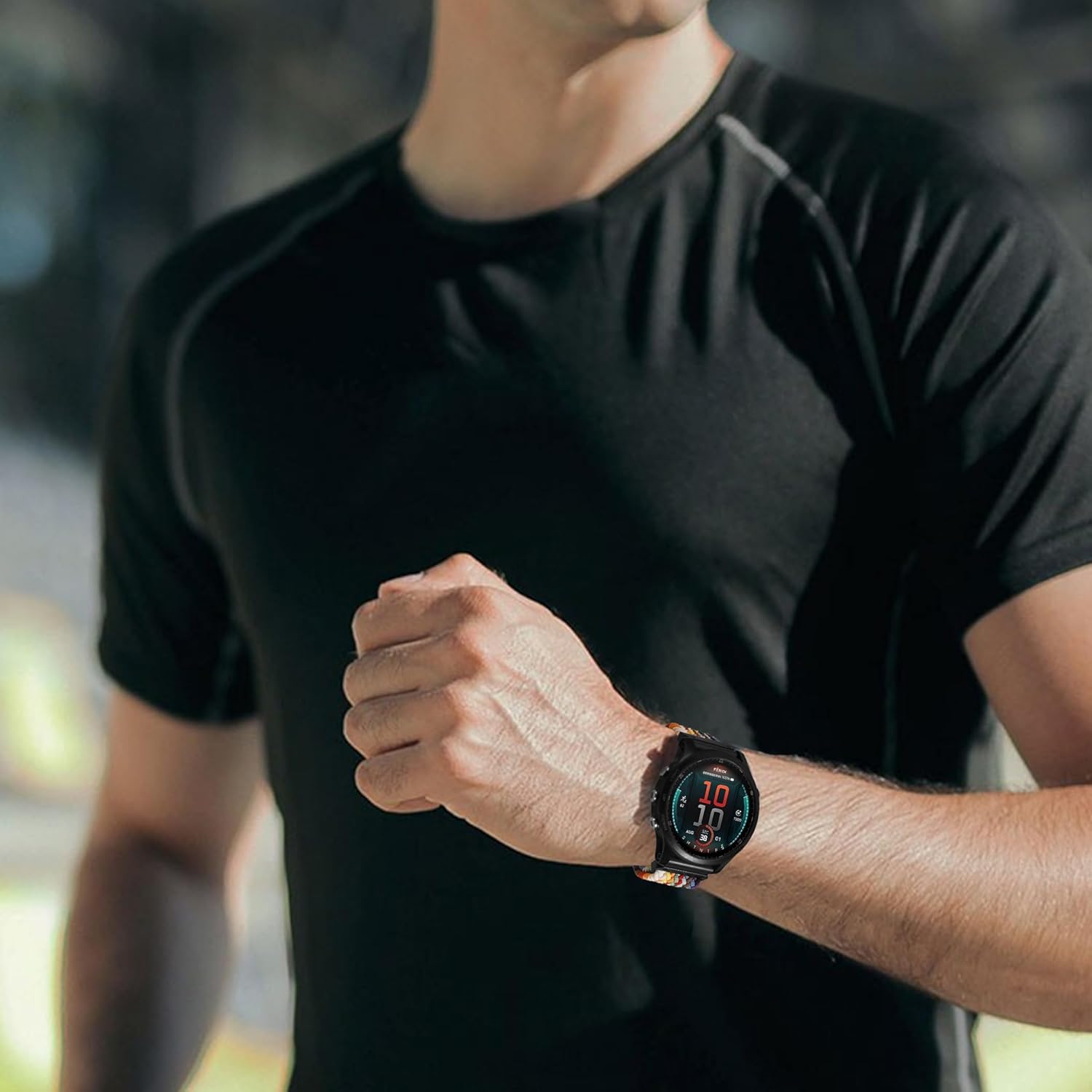 Laband QuickFit 26mm Stretchy Braided Compatible with Garmin Fenix 8 51mm Watch Band/7X/7X Pro/6X Pro/6X/5X/5X Plus/3/2X, Parachute Buckle Elastic Nylon Strap for Instinct 2X/Enduro 3/Descent MK1 - Image 8