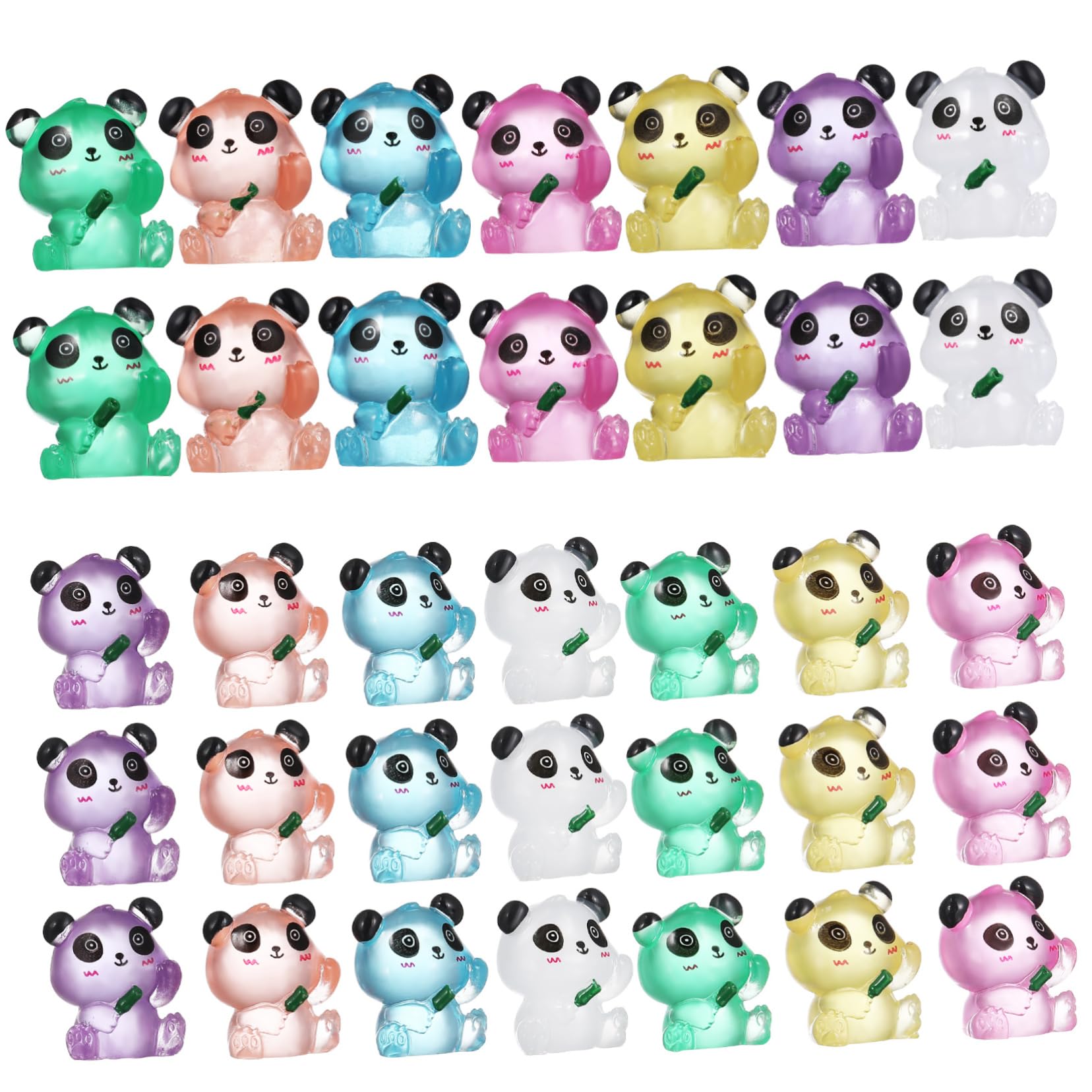 Figurines résine phosphorescentes étanches lot multicolore pour aménagement extérieur créatif