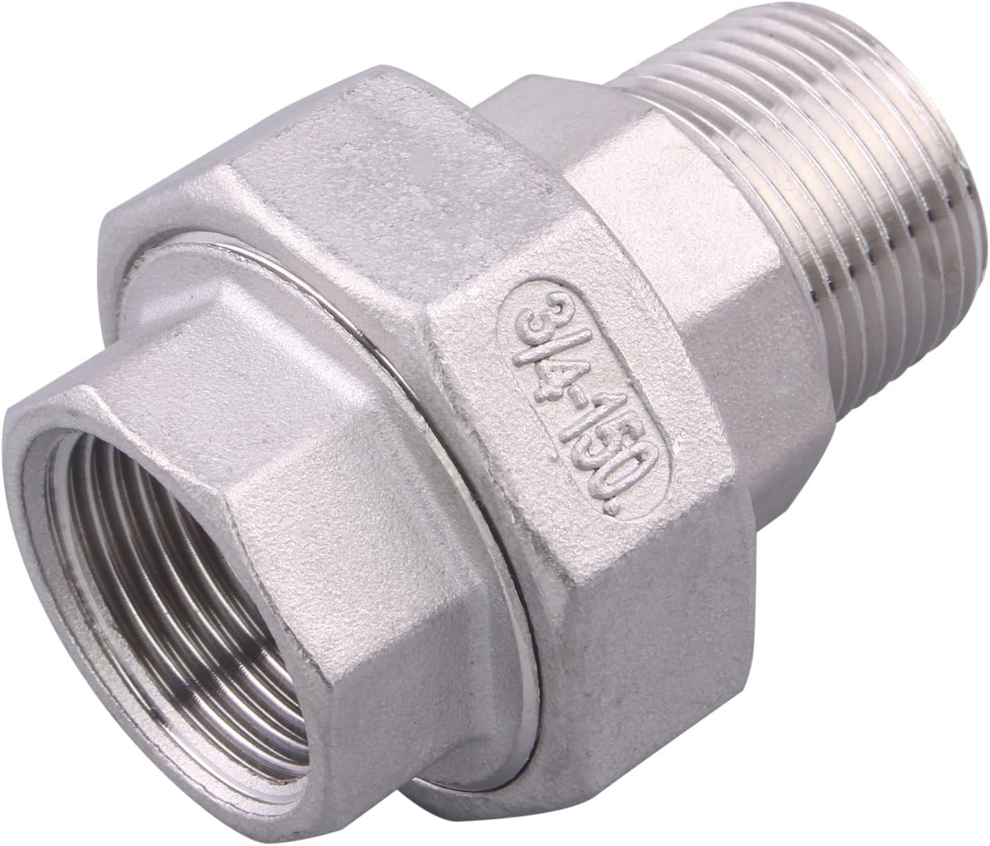 Cast Pipe Fittings Union - 1 1/2" NPT Female Fitting Stainless Steel 304, Class 150