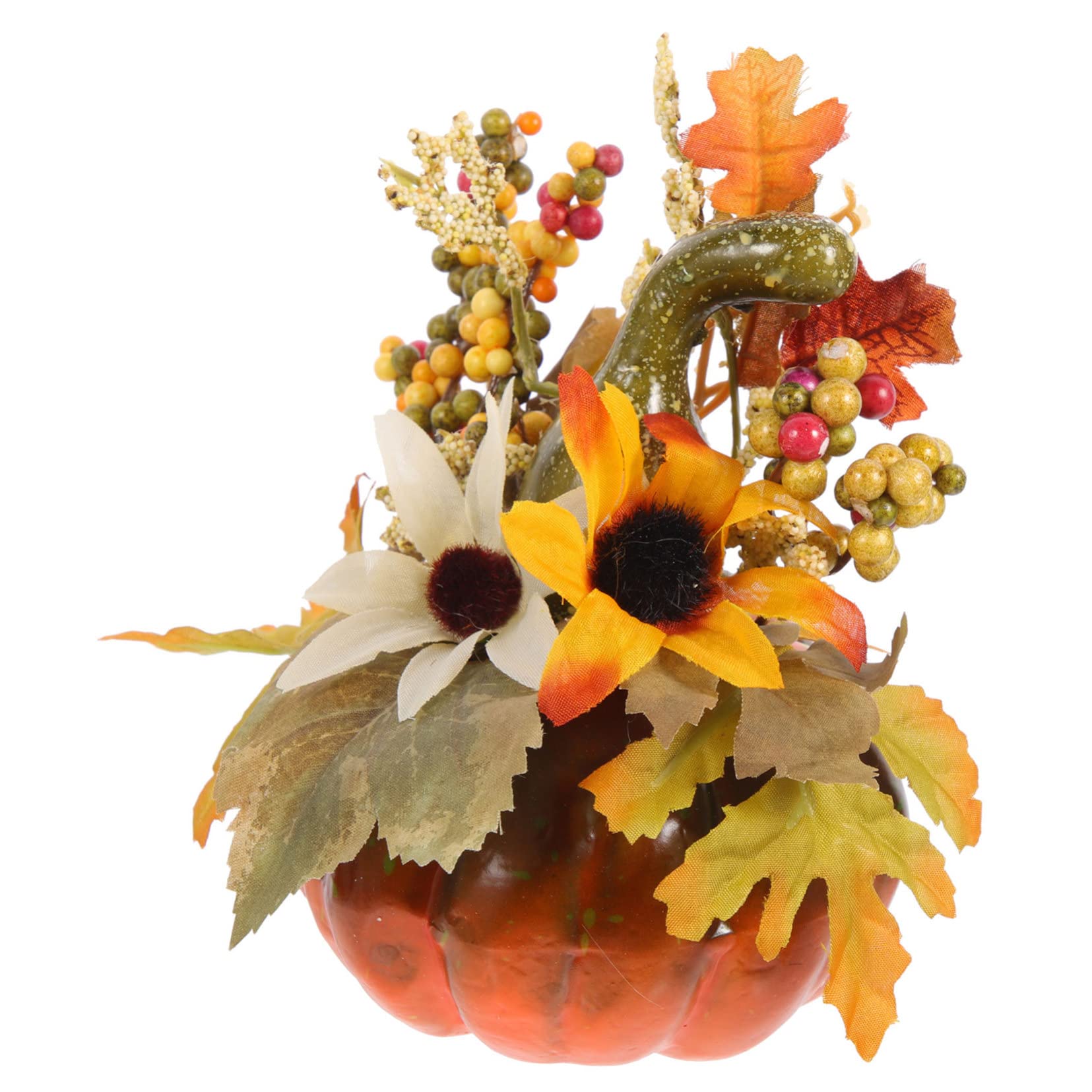Künstliche Kürbisdeko Qj703 Grün aus Kunststoff für Halloween Herbst