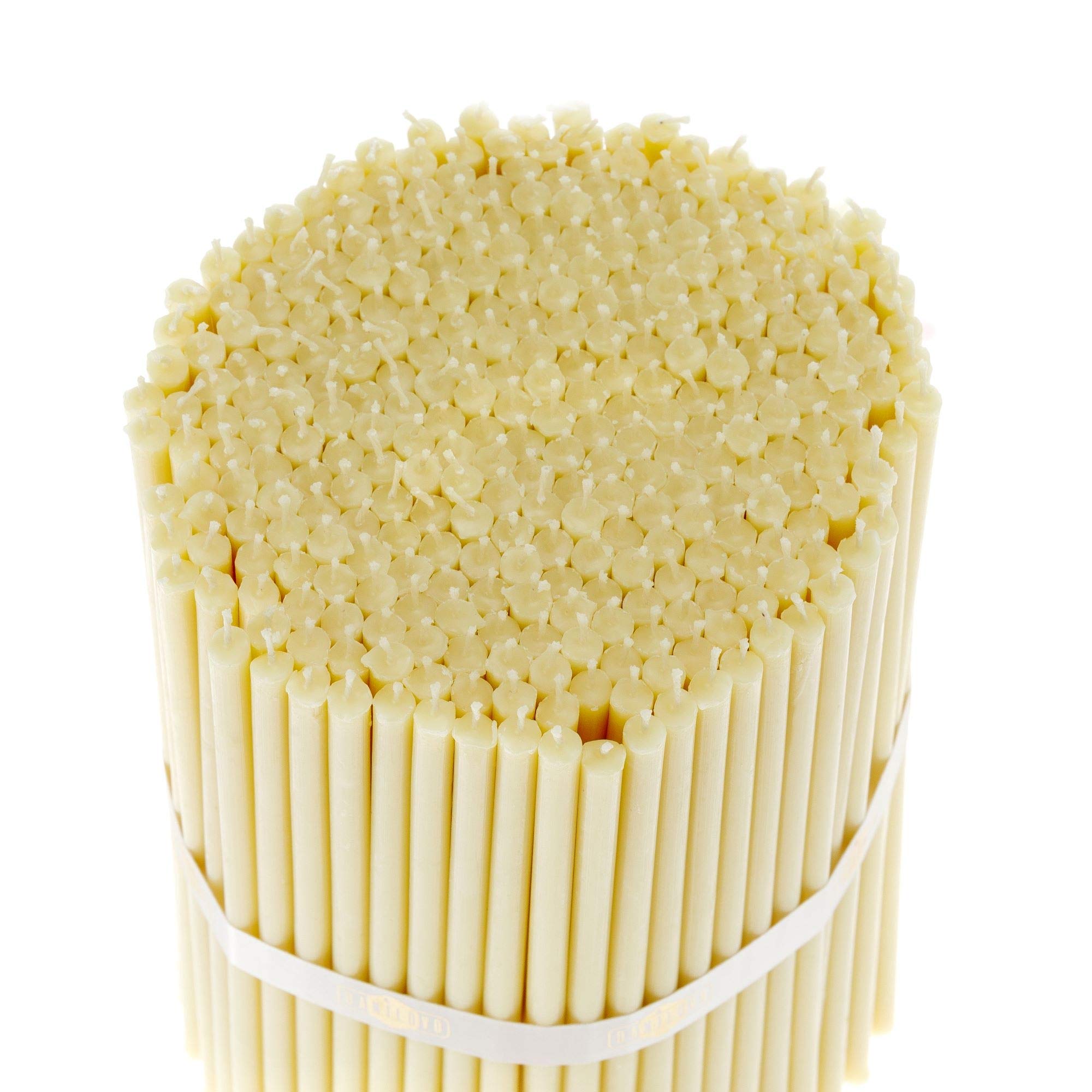Danilovo 50 candele di cera d'api bianche – candele ortodosse per preghiera, rituali, decorazione da tavolo matrimonio – atossiche, N80, altezza: 18,5 cm, Ø 6,1 mm