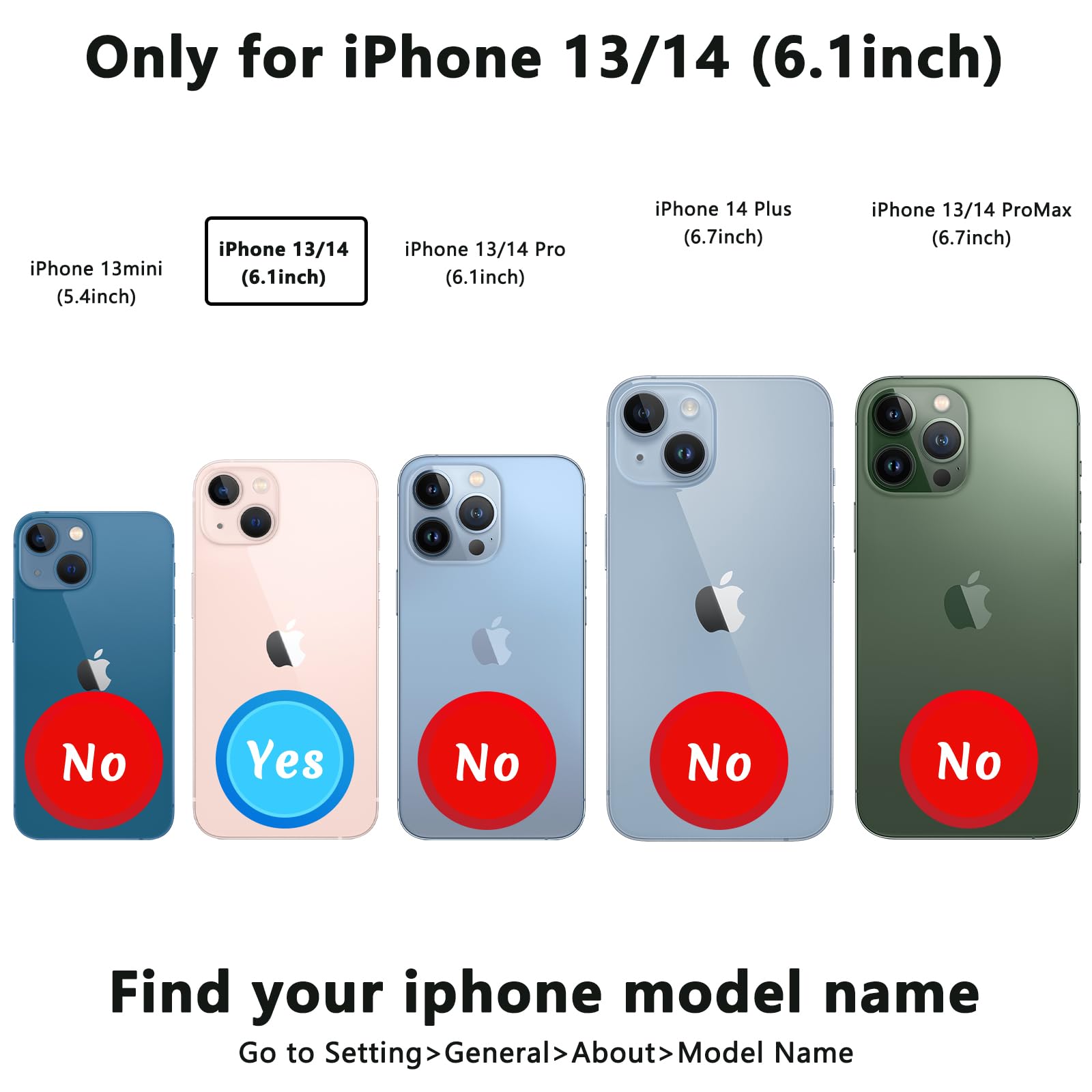 TopPerfekt Flip Leather Wallet Case Card Holder Compatible with iPhone 13 and 14 6.1