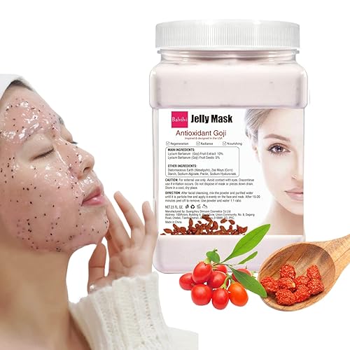 Balvilvi Mascarilla de gelatina para el cuidado de la piel, máscara facial de gel Goji para hidratación instantánea, mascarilla facial de gelatina disponible en Yaxa Peru