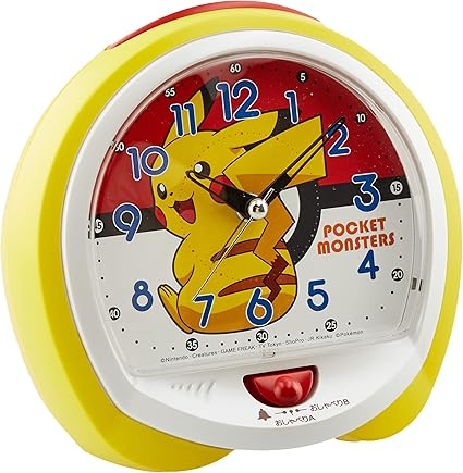 Amazon Co Jp セイコークロック 目覚まし時計 置き時計 キャラクター ポケットモンスター 黄色 92 78mm Cq423y ホーム キッチン