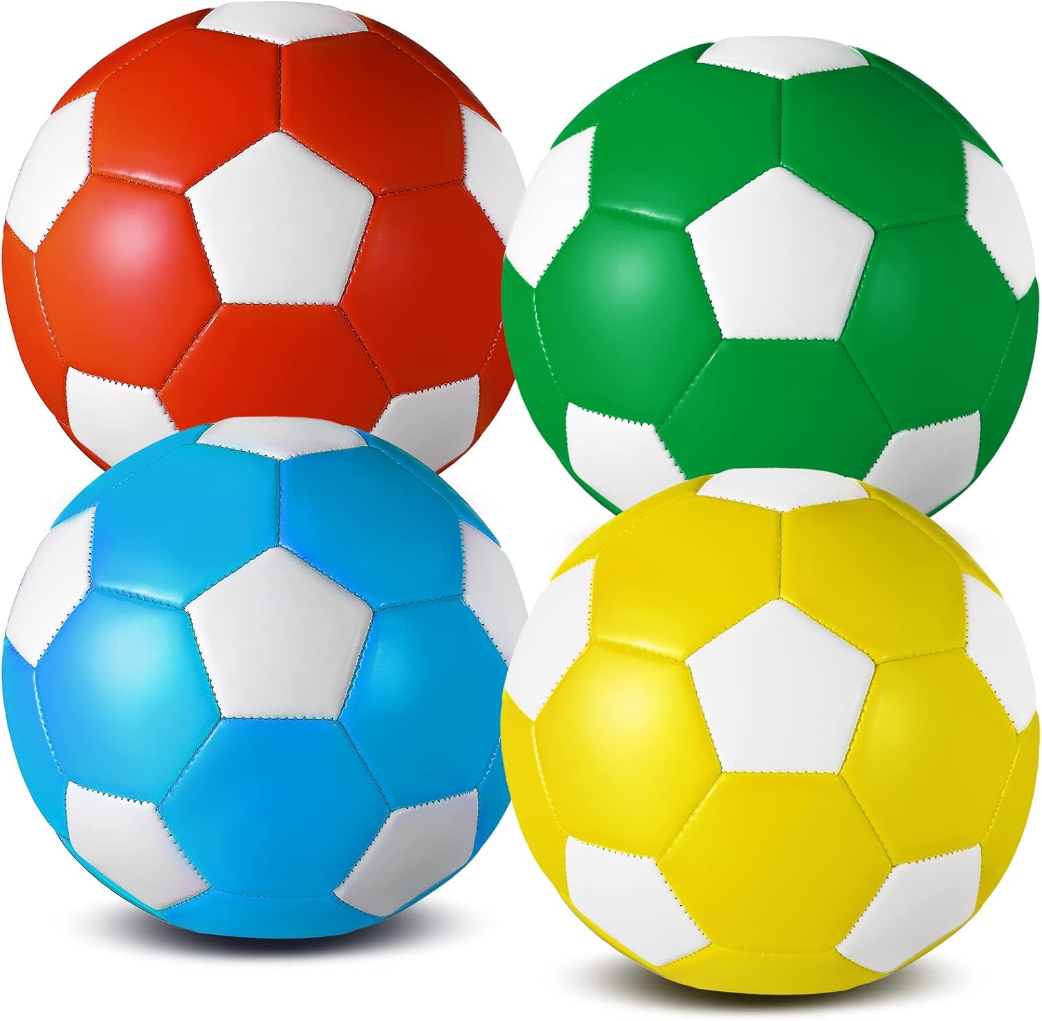 4 Pcs Soccer Ball Size 5,4,3, Sport Soccer Balls with Pump