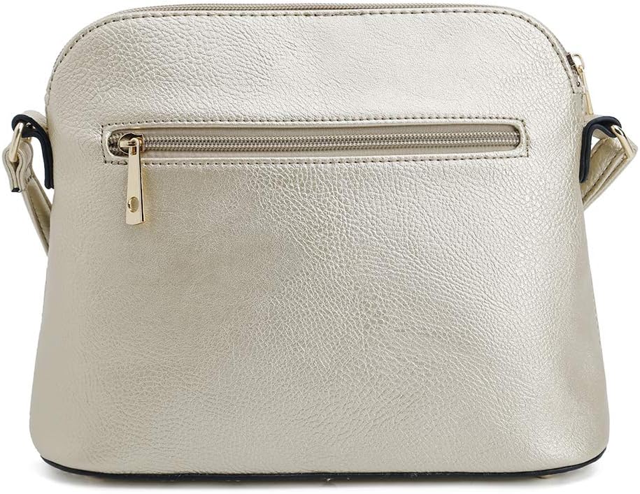 SG SUGU Lunar Lightweight Medium Dome Crossbody Bag Shoulder Bag with Tassel | Zipper Pocket | Adjustable Strap