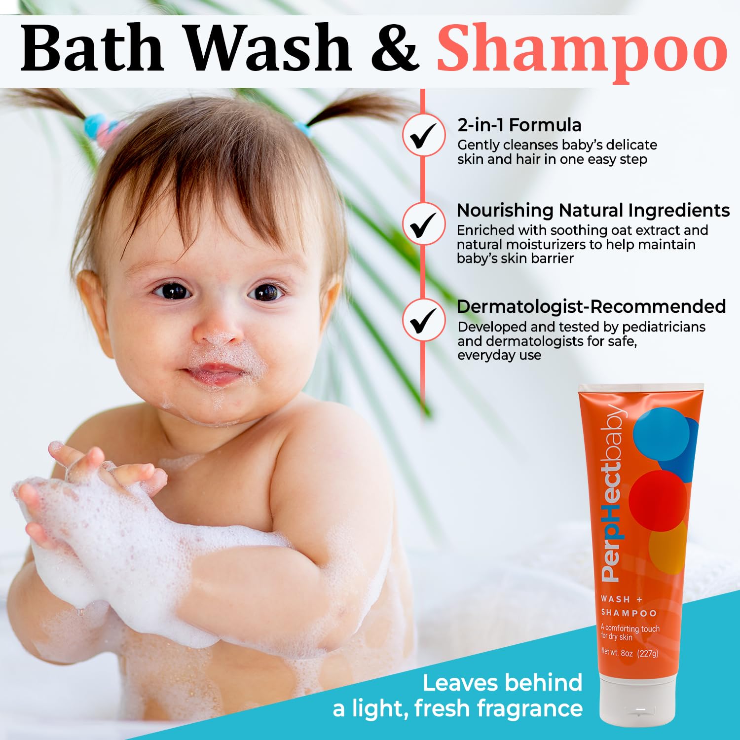 Comforting - Detergente e shampoo per neonati, senza profumo, con olio essenziale di miele, lavanda, estratto di aloe, estratto di odio e miele, senza lacrime, per le persone, senza