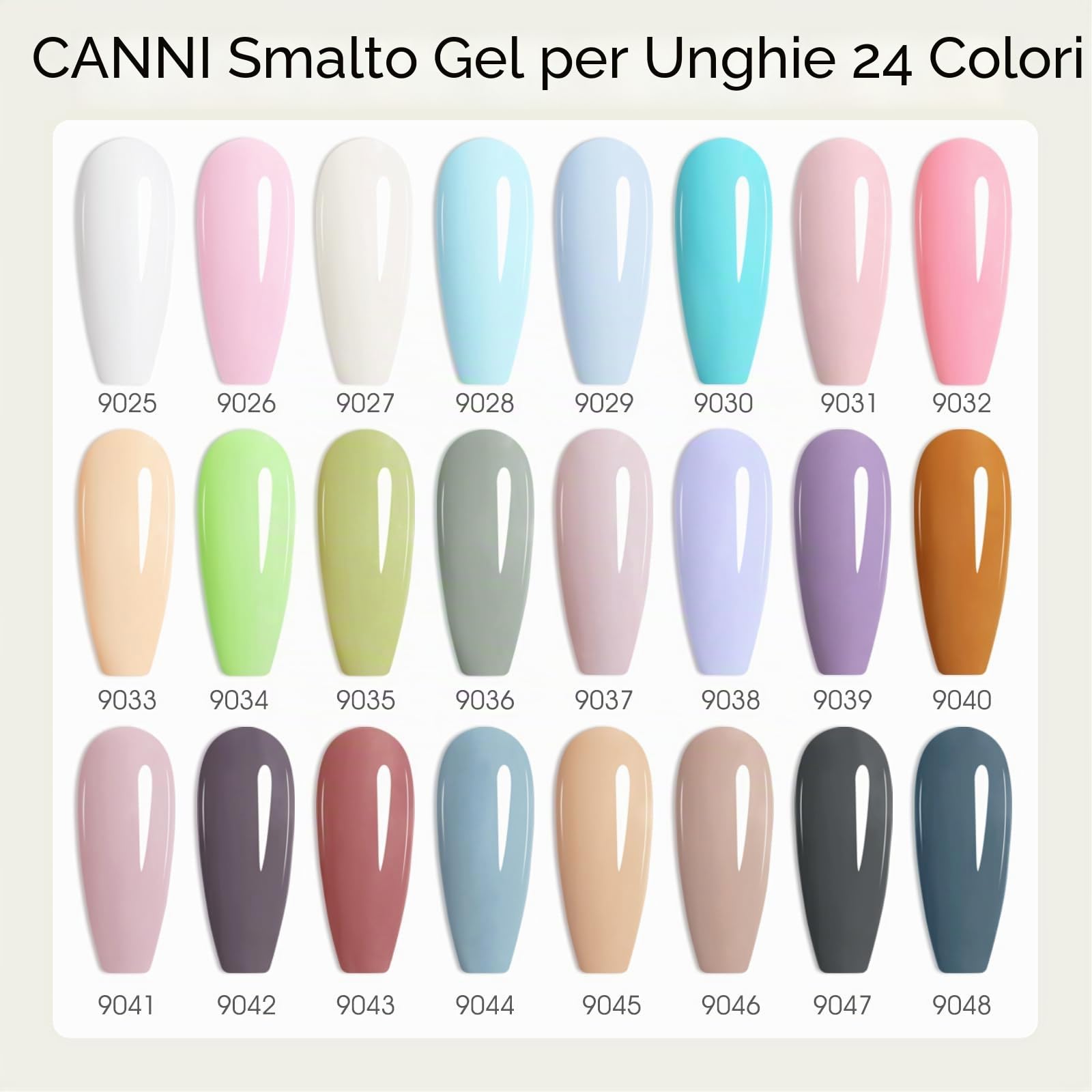 CANNI Smalto Semipermante Per Unghie 30 pcs con Base e Top Coat, Matt Coat,Nail Glue,Primer Colori Gel Nail Polish CC2