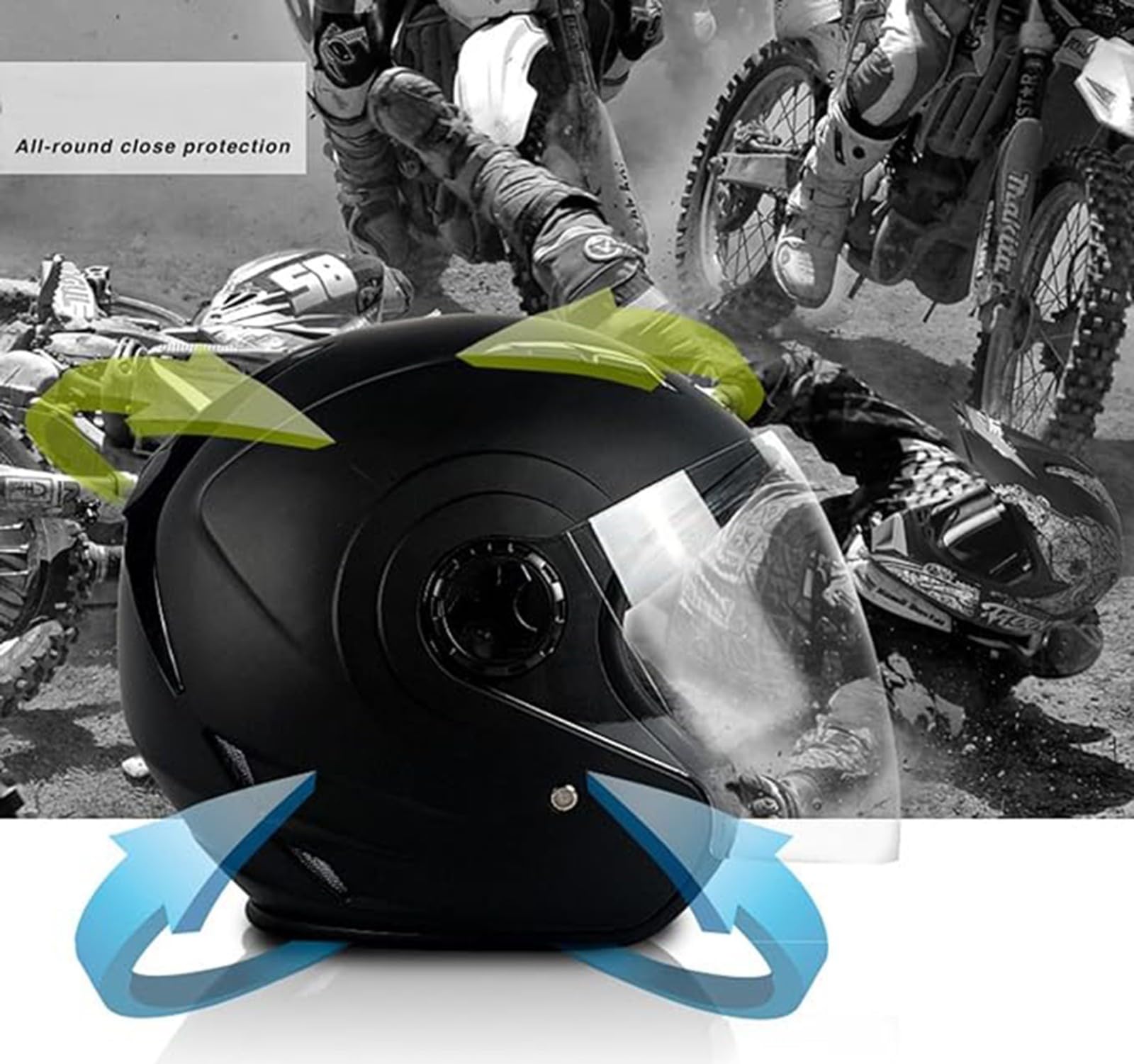 Casco Moto retrò Casco Jet Bluetooth Casco Scooter con Visiera Casco Ciclomotore Bluetooth 3/4 Donna Uomo Casco Aperto Omologato ECE D,S55-56CM