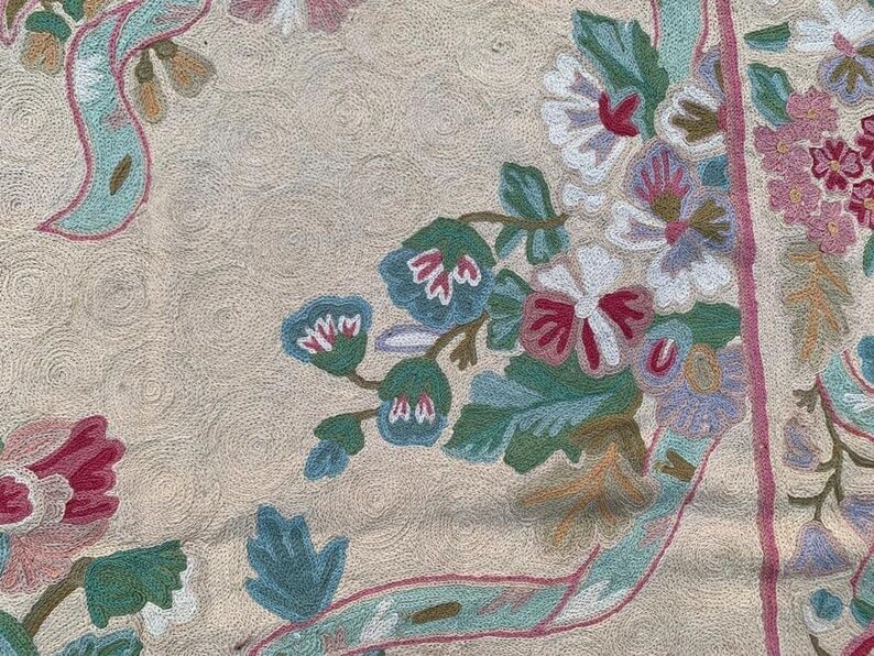4x6 Vintage Handmade French Style Aubusson Needlepoint Rug – Home Decor Carpet – 175 × 123 cm