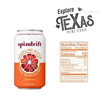 Spindrift 20- Pack of Orange-Tangerine Sparkling Water & Real Squeezed Fruit 12 fl oz Can