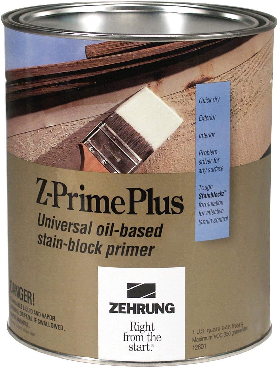 Zehrung 12804 1 Quart ZPrime Plus Universal Oil Based Stain Block