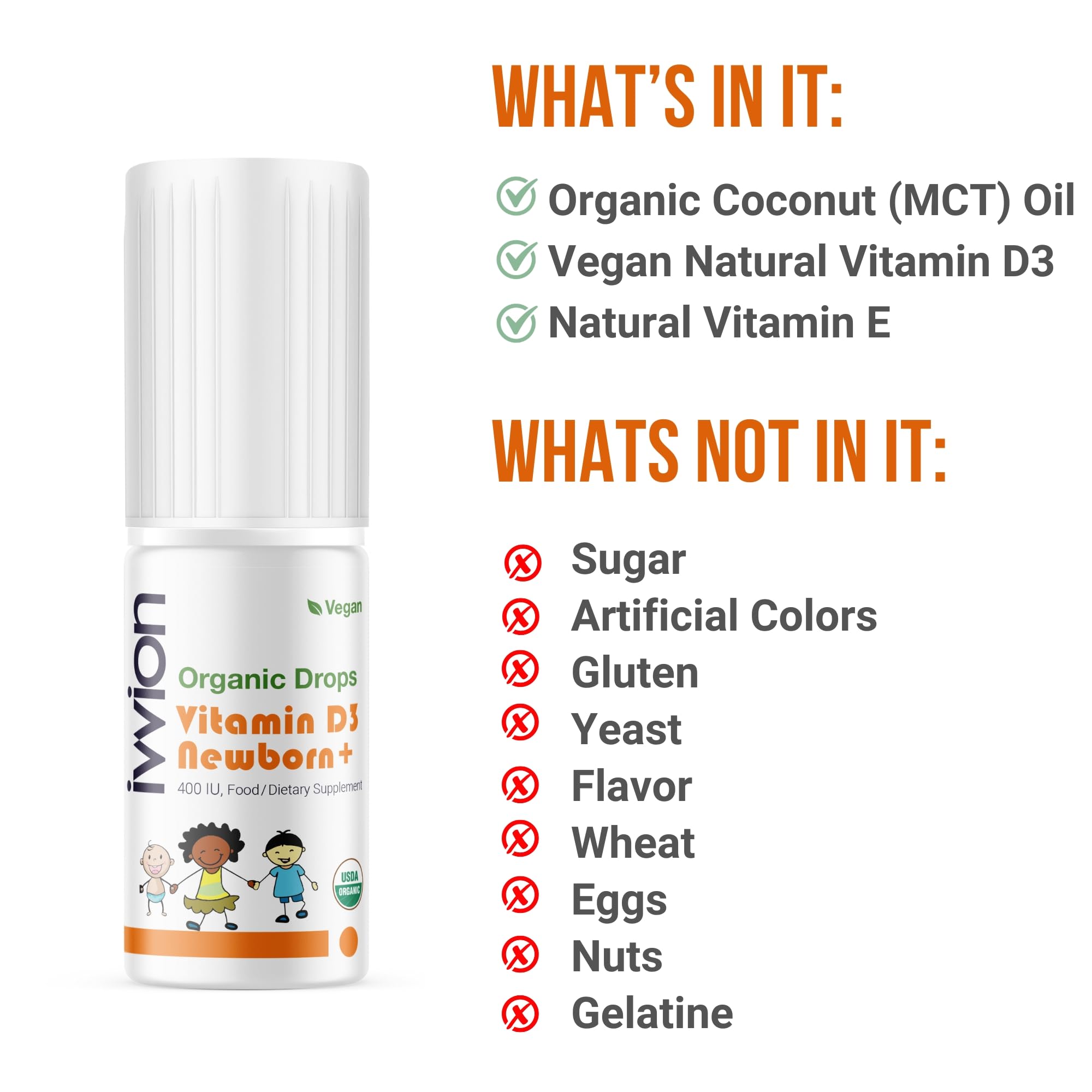 Organic Vegan 400IU, Vitamin D3, 120 Drops – Baby Drop for Infants & Toddlers | USDA Organic, Non-GMO, Plant-Based, No Additives or Preservatives, All Natural, Made in UK — Amazon image 7