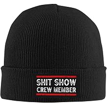 Shit Show Crew Member Knit Hat Men Women Shit-Show Supervisor Winter Ski Cap Fashion Beanie Hat Winter Ski Cap