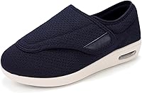 Vista 7 de Zapatos diabéticos para mujer, ligeros, de ancho ancho, con cierres ajustables para edema diabético, fascitis plantar, juanetes, artritis, pies