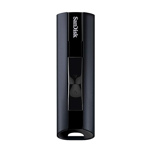 SanDisk 128GB Extreme PRO USB 3.2 Unidad de Estado Sólido Flash - Hasta 420MB/s, Resistente Casco de Metal de Aluminio - SDCZ880-128G-GAM46, Negro