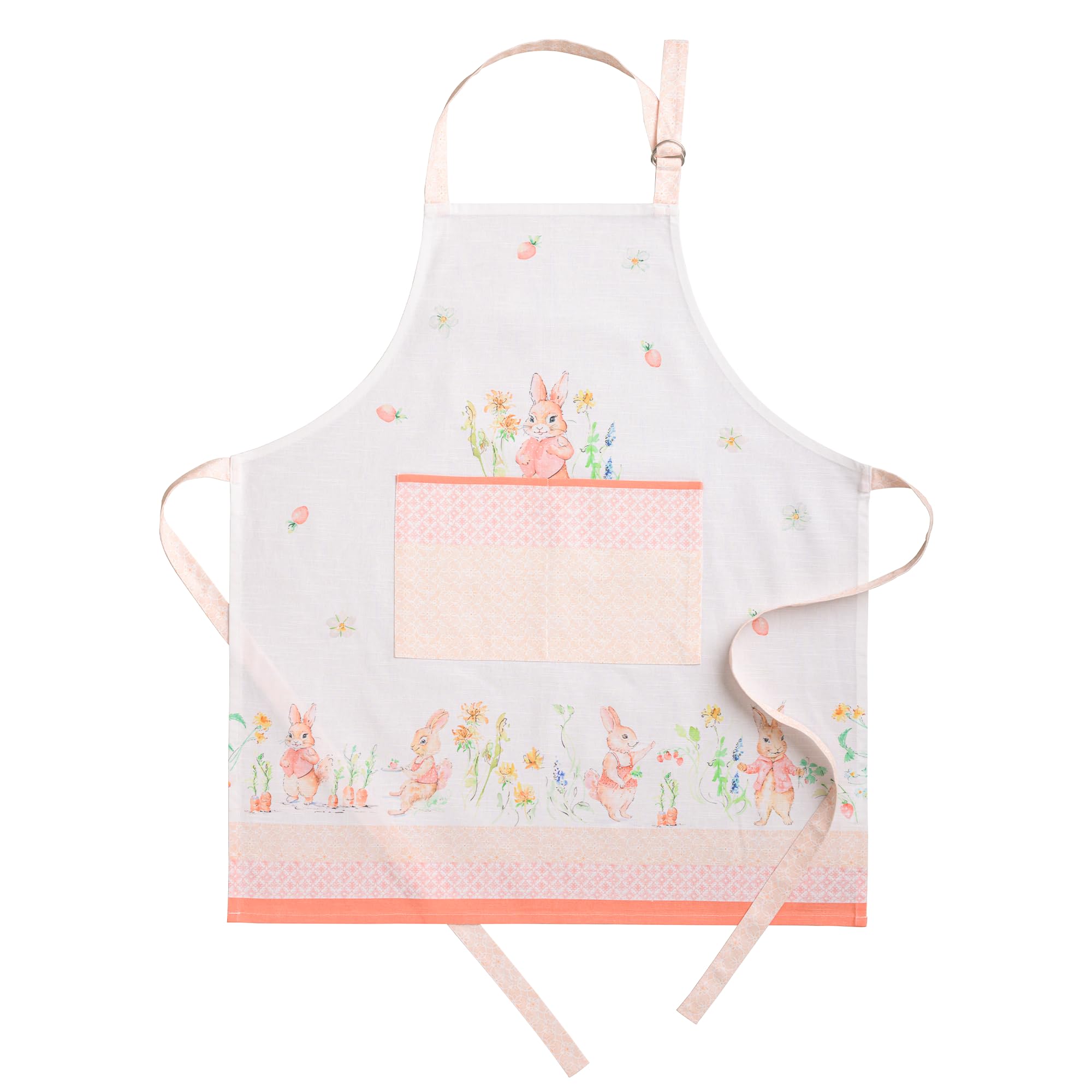 Maison d' Hermine Schürze, 100% Baumwolle, 1 Stück, verstellbarer Nackenriemen, Schürze mit Mitteltasche und langen Bändern für Damen, Herren, Koch