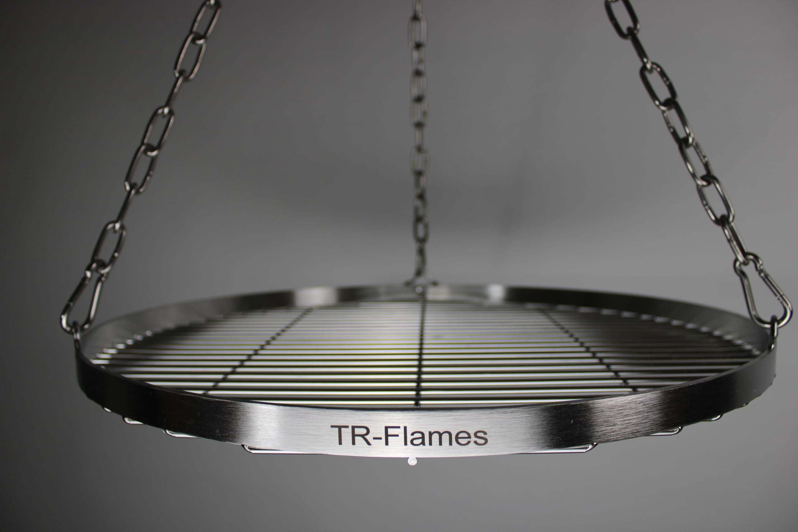 Edelstahl Grillrost 50cm Mit Kette Ø4 Schwenkgrill BBQ Camping
