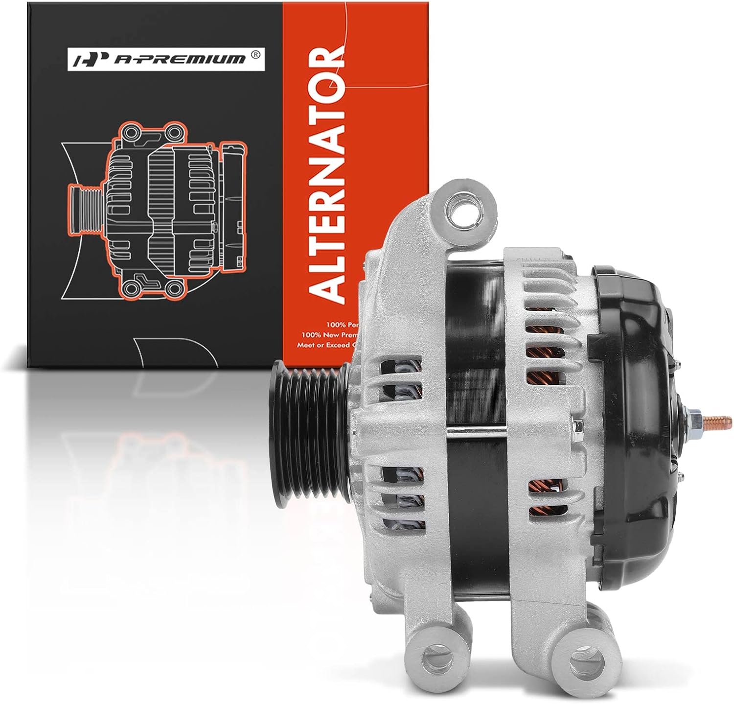 A-Premium Alternator Compatible with Dodge Charger 2006-2007 & Chrysler 300 2005-2007 & Magnum 2005-2007, 2.7L 5.7L 6.1L, 12V 140A 6-Groove Pulley Clockwise