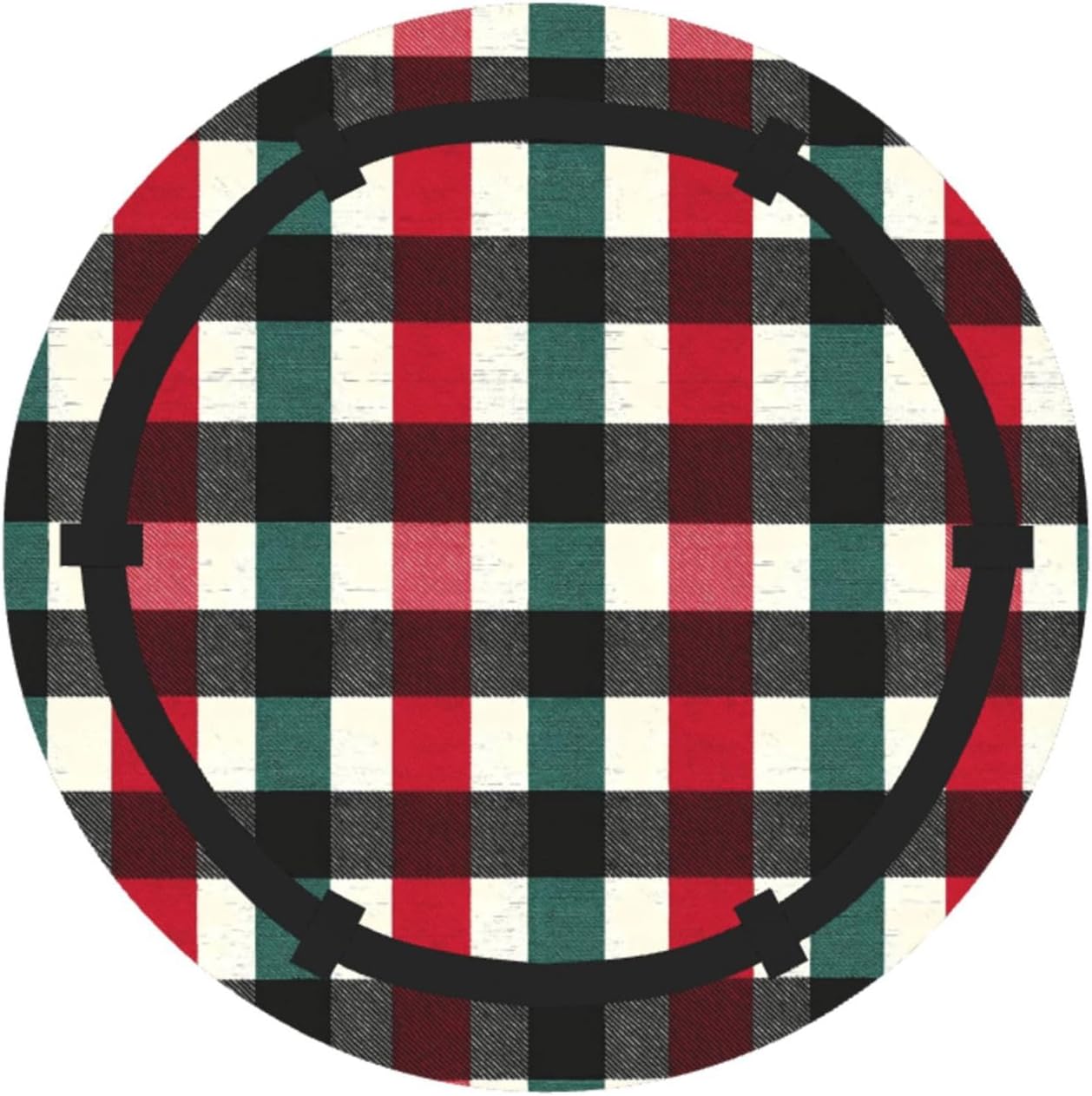 Buffalo Plaid With Multicolor 2 Pattern Foldable Camping Tote Bag Picnic Blanket Bag Portable Beach Mat Tote Waterproof Outdoor Picnic Mat Carry Bag