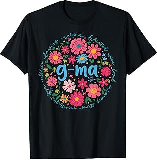 G-ma Mothers Day For Grandma Wildflower Floral Women T-Shirt