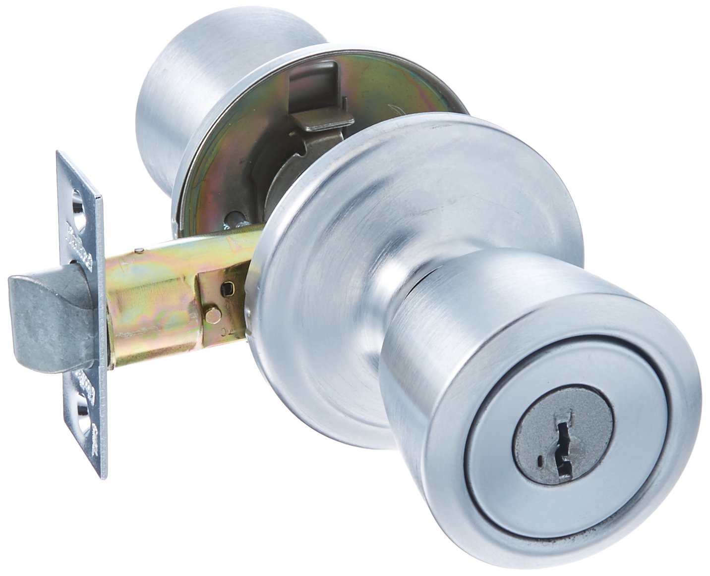Kwikset Corporation 97500-074 Abbey - Pomello con chiave intelligente, cromato satinato
