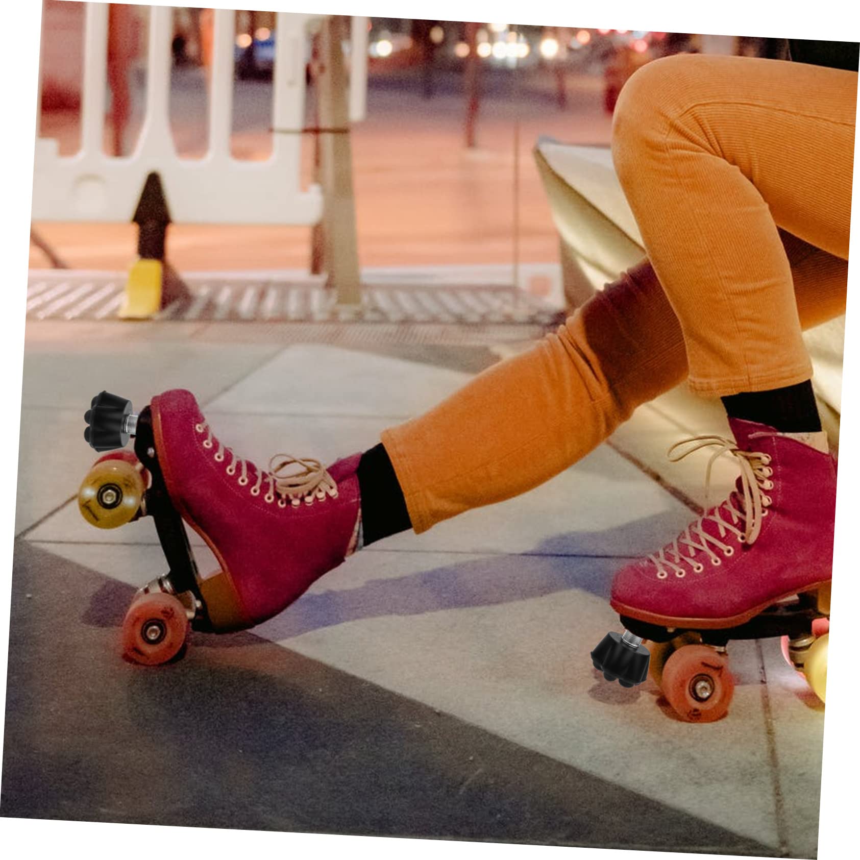 Mikikit Roller Skate Accessories Small Stoppers Professional Brakes Non-Slip Toe Stops for Fast Stopping