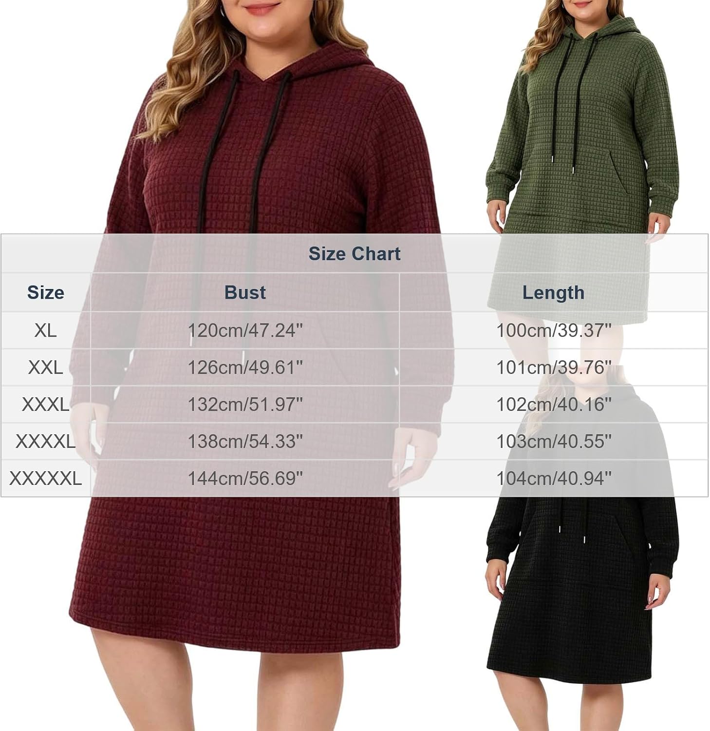Women Plus Size Dress Long Sleeve Casual Sweatshirt Tunic Dresses