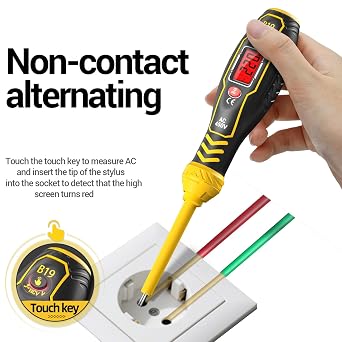 30V-1000V Diagnostic Breakpoint Finders Buzzer Alarm Electricity Measurement Tool Test High Torqued Screwdriver Test Pen For Home/industrial Use