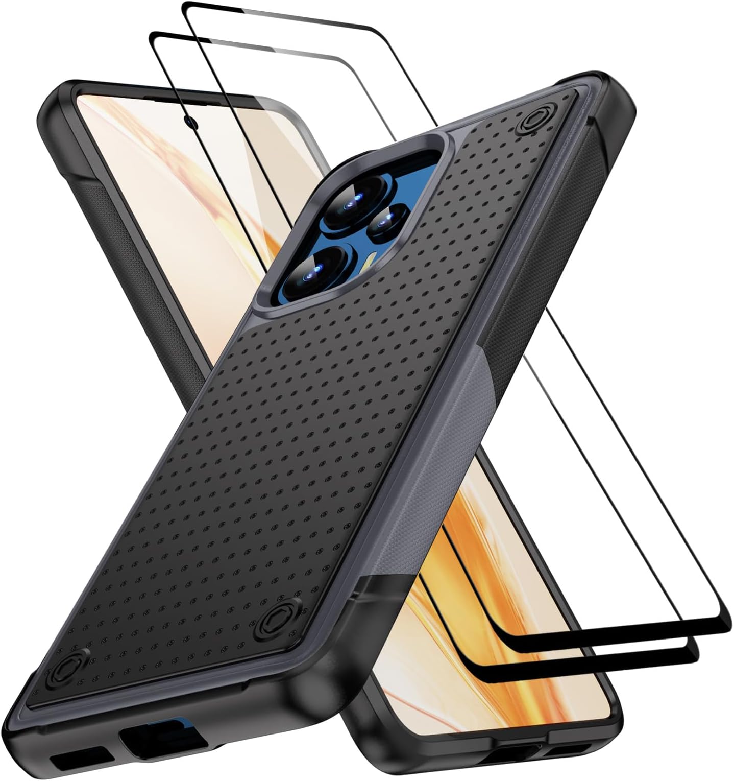 Jeylly for Xiaomi Poco F5 5G/Note 12 Turbo 5G Case for Women Men, Heavy Duty Hard PC Back & Soft TPU Silicone Bumper Hybrid Design Slim Fit Shockproof Phone Cover for Xiaomi Poco F5 5G, Gray