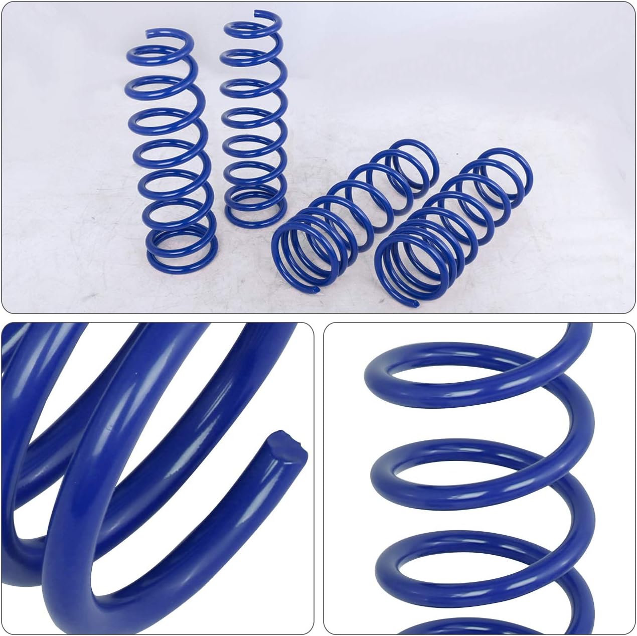 AJP Distributors Suspension Lowering Lower Springs Coils 1.5 Inch Drop For Mustang 79 80 81 82 83 84 85 86 87 88 89 90 91 92 93 94 95 96 97 98 99 00 01 02 03 04 (Blue)